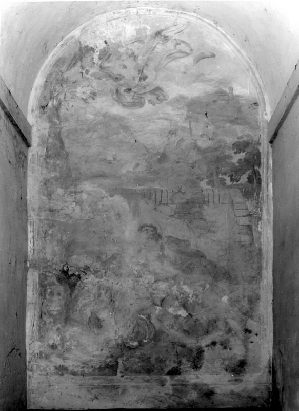  181-Giovanni Lanfranco-apparizione di un angelo sui corpi di San Pietro e di San Paolo -Chiesa di S. Sebastiano fuori le mura, Roma 